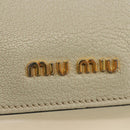 Miu Miu Hand Bag Leather 2way Beige Gold Auth bs35737V-23