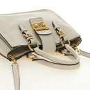Miu Miu Hand Bag Leather 2way Beige Gold Auth bs35737V-14