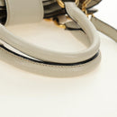 Miu Miu Hand Bag Leather 2way Beige Gold Auth bs35737V-7