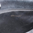 CHANEL Hand Bag Lamb Skin Black Gold CC Auth bs35740-18