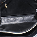 CHANEL Hand Bag Lamb Skin Black Gold CC Auth bs35740-19