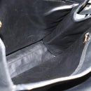 CHANEL Hand Bag Lamb Skin Black Gold CC Auth bs35740-20