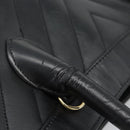 CHANEL Hand Bag Lamb Skin Black Gold CC Auth bs35740-9