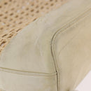 CHANEL Triple Coco Chain Tote Bag Raffia Beige Gold CC Auth bs35742A-11