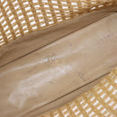CHANEL Triple Coco Chain Tote Bag Raffia Beige Gold CC Auth bs35742A-15