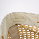 CHANEL Triple Coco Chain Tote Bag Raffia Beige Gold CC Auth bs35742A-18