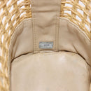 CHANEL Triple Coco Chain Tote Bag Raffia Beige Gold CC Auth bs35742A-19