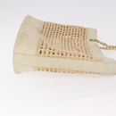 CHANEL Triple Coco Chain Tote Bag Raffia Beige Gold CC Auth bs35742A-4