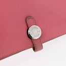 HERMES Dogon GM Long Wallet Leather Pink Silver Auth bs35743-8