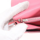 HERMES Dogon GM Long Wallet Leather Pink Silver Auth bs35743-10