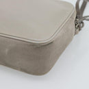 SAINT LAURENT Shoulder Bag Suede Gray Silver 520533 Auth bs35745V-17