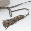 SAINT LAURENT Shoulder Bag Suede Gray Silver 520533 Auth bs35745V-10