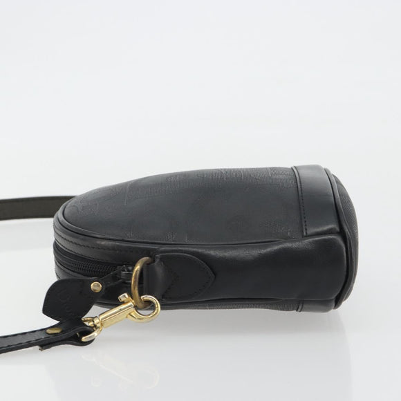 Christian Dior Trotter Shoulder Bag Black Gold Auth bs35747
