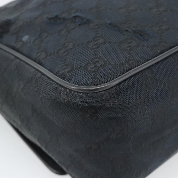 GUCCI GG Canvas Shoulder Bag Black 28562 Auth bs35748