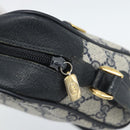 GUCCI GG Supreme Shoulder Bag PVC Navy Gold Auth bs35749-14