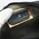 GUCCI GG Supreme Shoulder Bag PVC Navy Gold Auth bs35749-15