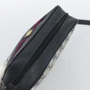 GUCCI GG Supreme Shoulder Bag PVC Navy Gold Auth bs35749-6