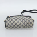 GUCCI GG Supreme Shoulder Bag PVC Navy Gold Auth bs35749-9