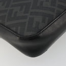 FENDI Zucca Shoulder Bag PVC Leather Black Silver 7M0286 Auth bs35750-13