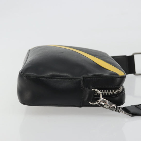 FENDI Zucca Shoulder Bag PVC Leather Black Silver 7M0286 Auth bs35750