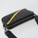 FENDI Zucca Shoulder Bag PVC Leather Black Silver 7M0286 Auth bs35750-6