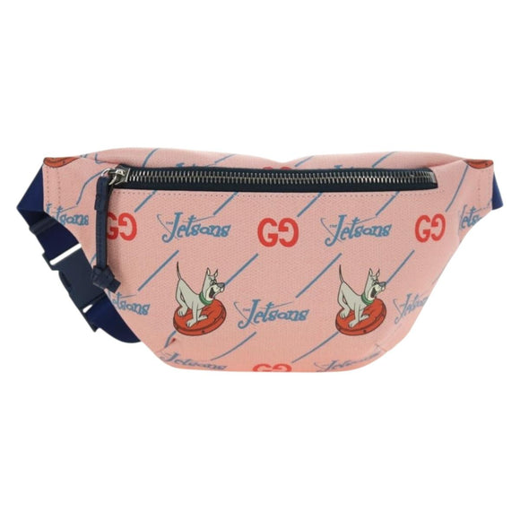 GUCCI x Jetson Waist bag PVC Pink 502095 Auth bs35751M