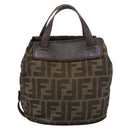 FENDI Zucca Hand Bag Black 15822 Auth bs35752-2