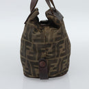 FENDI Zucca Hand Bag Black 15822 Auth bs35752-4
