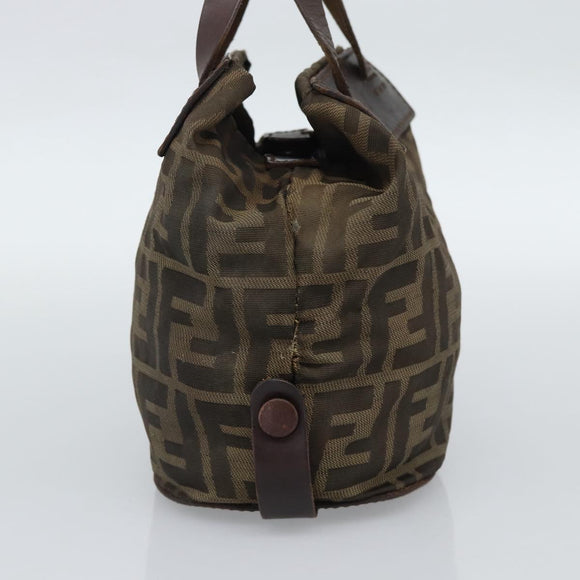 FENDI Zucca Hand Bag Black 15822 Auth bs35752