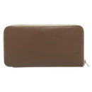 HERMES Azap Classic Long Wallet Leather Brown Auth bs35755-2