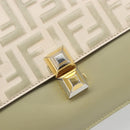 FENDI Zucca Shoulder Bag Ivory Gold 8BT283 Auth bs35756A-17