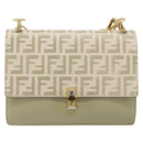 FENDI Zucca Shoulder Bag Ivory Gold 8BT283 Auth bs35756A-13