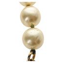 CHANEL Necklace Metal Pearl Gold White CC Auth bs35757V-17
