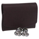 LOUIS VUITTON Taiga Buton de Manchette Cuffs Ardoise Silver M30566 Auth bs35759-1