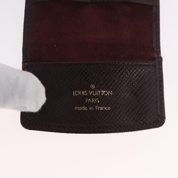 LOUIS VUITTON Taiga Buton de Manchette Cuffs Ardoise Silver M30566 Auth bs35759