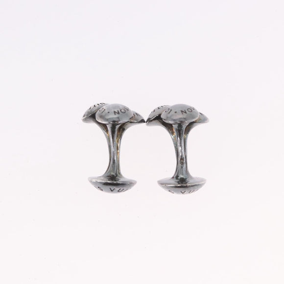 LOUIS VUITTON Taiga Buton de Manchette Cuffs Ardoise Silver M30566 Auth bs35759