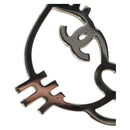 CHANEL Brooch Metal Silver CC Auth bs35760M-10