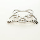 CHANEL Brooch Metal Silver CC Auth bs35760M-17