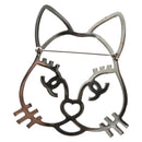 CHANEL Brooch Metal Silver CC Auth bs35760M-7