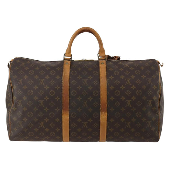 LOUIS VUITTON Monogram Keepall 55 Boston Bag M41424 LV Auth bs35764