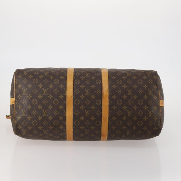 LOUIS VUITTON Monogram Keepall Bandouliere 55 Boston Bag M41414 LV Auth bs35765