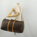 LOUIS VUITTON Monogram Keepall Bandouliere 55 Boston Bag M41414 LV Auth bs35765-26