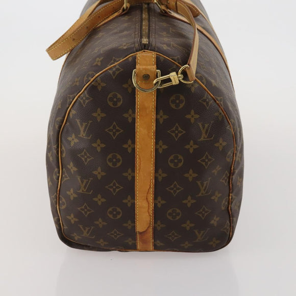 LOUIS VUITTON Monogram Keepall Bandouliere 55 Boston Bag M41414 LV Auth bs35765