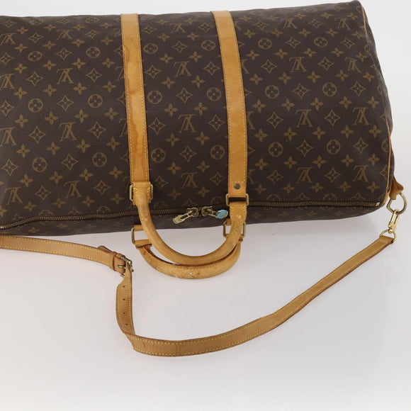 LOUIS VUITTON Monogram Keepall Bandouliere 55 Boston Bag M41414 LV Auth bs35765