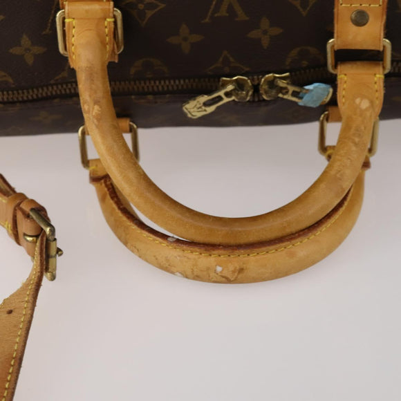 LOUIS VUITTON Monogram Keepall Bandouliere 55 Boston Bag M41414 LV Auth bs35765