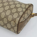 GUCCI GG Supreme Shoulder Bag PVC Beige Gold Auth bs35769-14