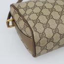 GUCCI GG Supreme Shoulder Bag PVC Beige Gold Auth bs35769-15
