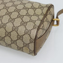 GUCCI GG Supreme Shoulder Bag PVC Beige Gold Auth bs35769-16