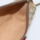 GUCCI GG Supreme Shoulder Bag PVC Beige Gold Auth bs35769-20