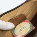 GUCCI GG Supreme Shoulder Bag PVC Beige Gold Auth bs35769-12